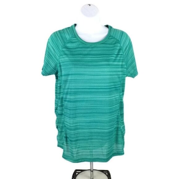 Green Striped Short Sleeve Tee - Picture 1 of 15